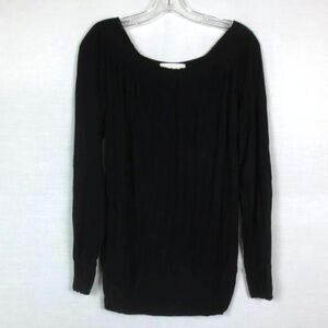 Design History Blouse Black Cold Shoulder Super Soft Flowy Comfy Stretch Size L